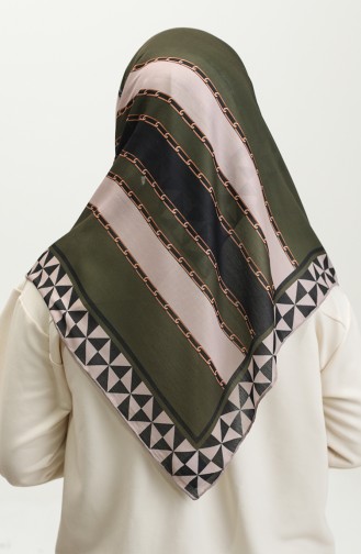 Echarpe Douce à Motifs 2065-03 Khaki 2065-03