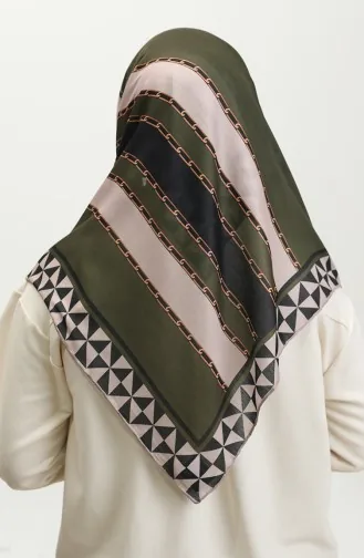 Echarpe Douce à Motifs 2065-03 Khaki 2065-03
