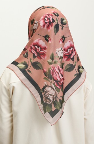 Flower Patterned Soft Scarf 2066-04 Onion Skin 2066-04