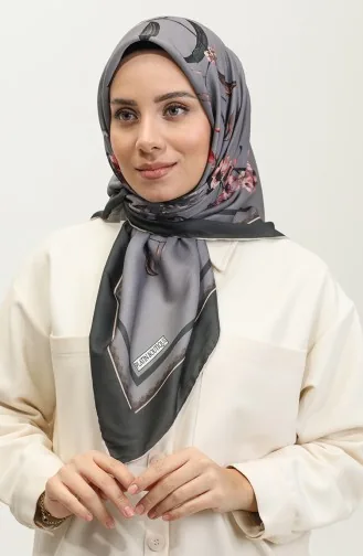 إيشارب ناعم بتصميم مورّد 2068-05 لون رمادي 2068-05