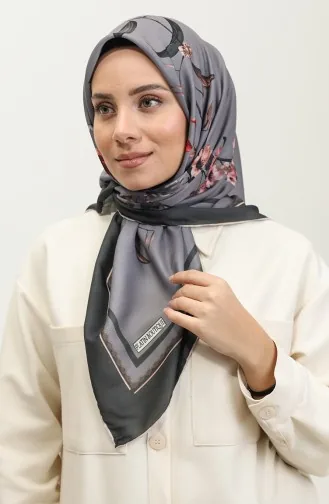 إيشارب ناعم بتصميم مورّد 2068-05 لون رمادي 2068-05