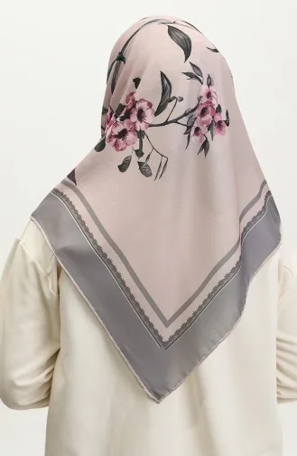 Echarpe Douce A Motifs Fleurs 2068-06 Poudre Claire 2068-06