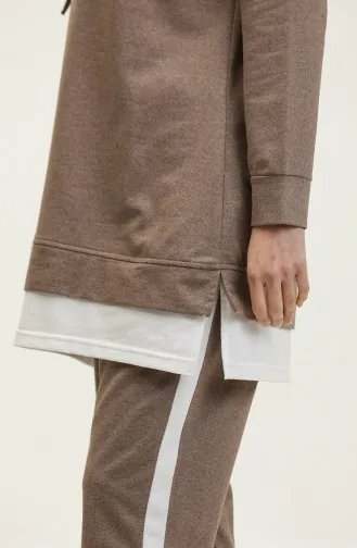 Color Garnished Tracksuit 3080-01 Mink 3080-01