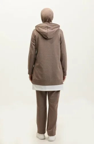 Color Garnished Tracksuit 3080-01 Mink 3080-01