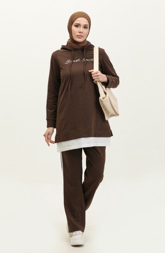 Survêtement Garni De Couleurs 3080-02 Marron 3080-02
