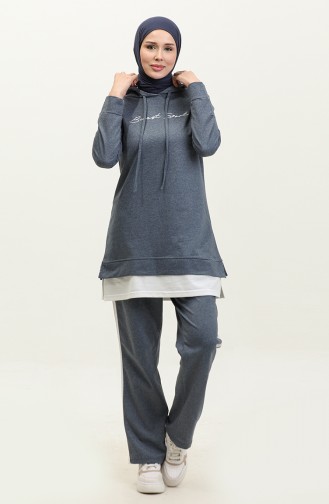 Survêtement Garni De Couleurs 3080-03 Indigo 3080-03