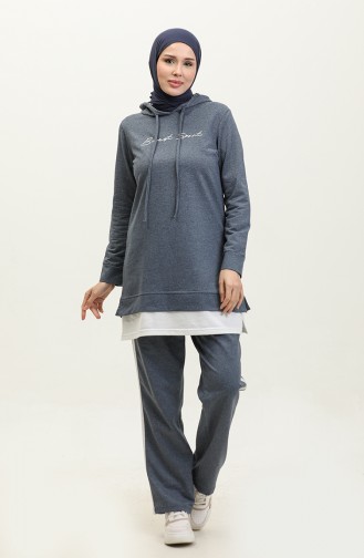 Survêtement Garni De Couleurs 3080-03 Indigo 3080-03