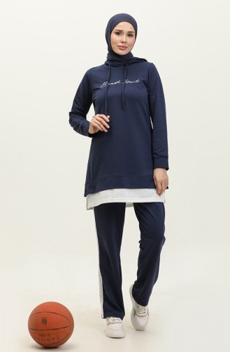 Survêtement Garni De Couleurs 3080-04 Bleu Marine 3080-04