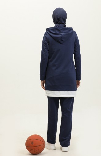 Survêtement Garni De Couleurs 3080-04 Bleu Marine 3080-04