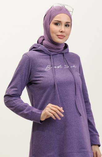 Color Garnished Tracksuit 3080-06 Dark Lilac 3080-06