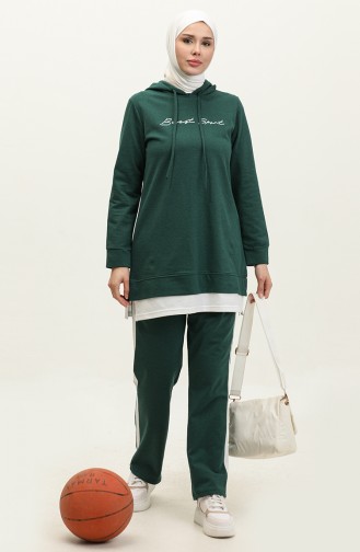 Survêtement Garni De Couleurs 3080-07 Vert Emeraude 3080-07