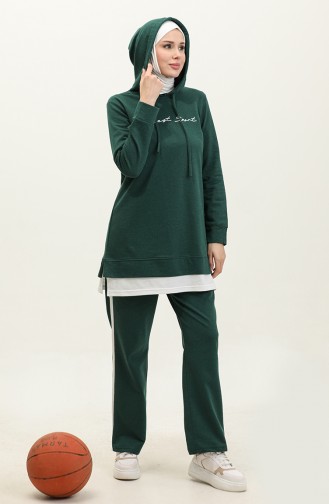 Survêtement Garni De Couleurs 3080-07 Vert Emeraude 3080-07