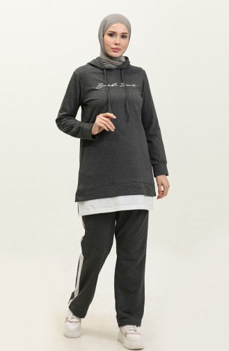 Survêtement Garni De Couleurs 3080-10 Anthracite 3080-10