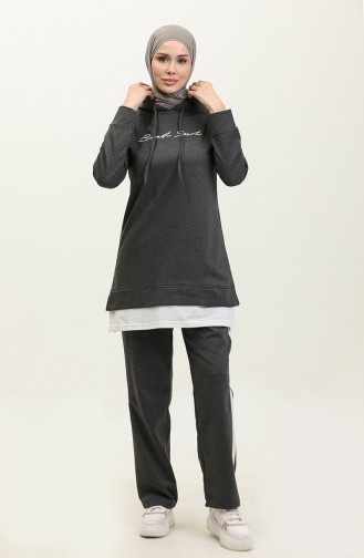 Survêtement Garni De Couleurs 3080-10 Anthracite 3080-10