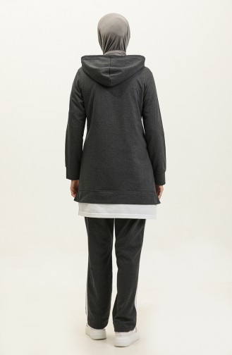 Survêtement Garni De Couleurs 3080-10 Anthracite 3080-10