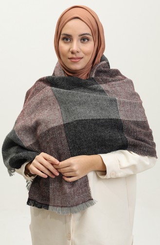 Patterned Shoulder Shawl 2069E-02 Smoked Plum 2069E-02