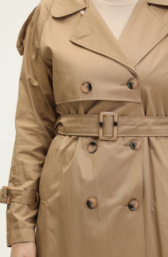 Trench-coat En Gabardine De Coton De Saison à Manches Raglan Jamila Camel 6504.Kamel