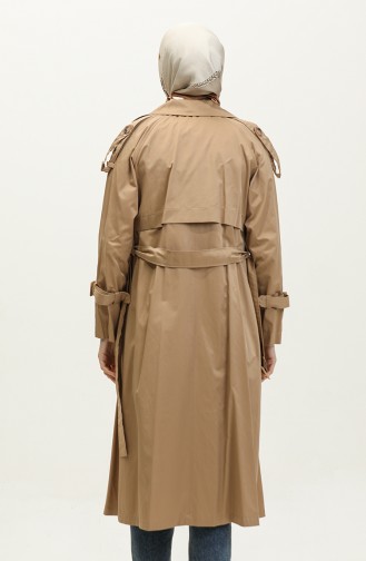 Trench-coat En Gabardine De Coton De Saison à Manches Raglan Jamila Camel 6504.Kamel
