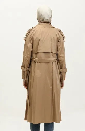 Trench-coat En Gabardine De Coton De Saison à Manches Raglan Jamila Camel 6504.Kamel