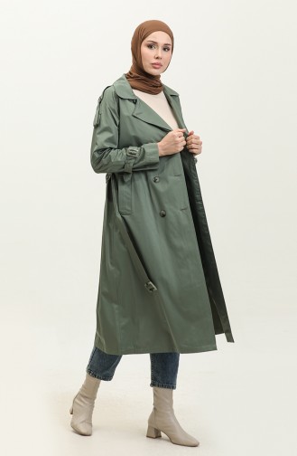 Jamila Seizoengebonden Katoenen Gabardine Trenchcoat Met Raglanmouwen Retro 6504.Retro