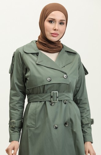Jamila Trench-coat En Gabardine De Coton Saisonnier à Manches Raglan Rétro 6504.Retro