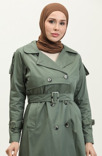 Jamila Raglan Sleeved Seasonal Cotton Gabardine Trench Coat Retro 6504.Retro