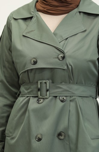 Jamila Trench-coat En Gabardine De Coton Saisonnier à Manches Raglan Rétro 6504.Retro