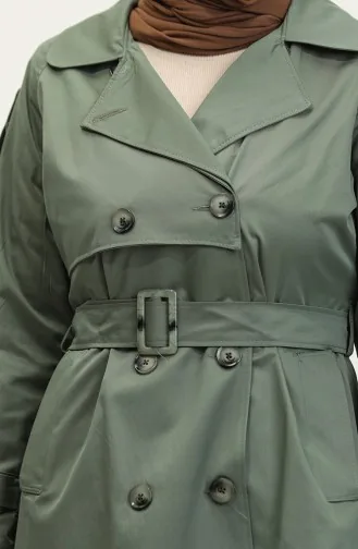 Jamila Trench-coat En Gabardine De Coton Saisonnier à Manches Raglan Rétro 6504.Retro