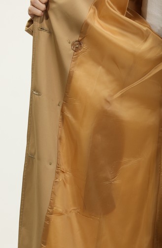 Lange Grote Maten Gevoerde Trenchcoat Voor Dames Camel 6860.Kamel