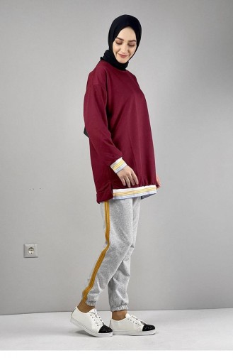 1073Mg Jogginghose Mit Streifendetail Grausenf 5556