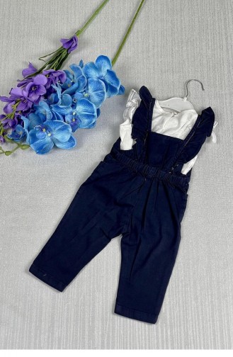 11208Sk Slopet-Anzug Für Mädchen Marineblau 5655