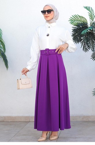 5053Nrs Pleated Skirt Purple 5700