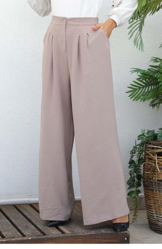 1521Tgm Pantalon Large Grande Taille Vison 5871