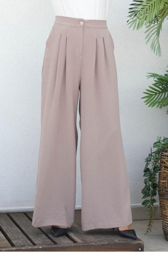 1521Tgm Wide Leg Plus Size Trousers Mink 5871