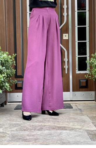 3000Mp Pleated Aerobin Wide Leg Trousers Dusty Rose 5888