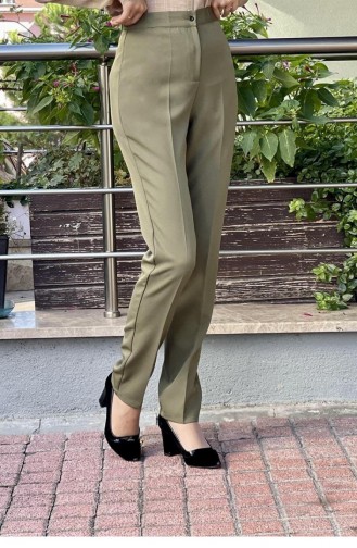 6151Nrs Straight Leg Trousers Khaki 5890