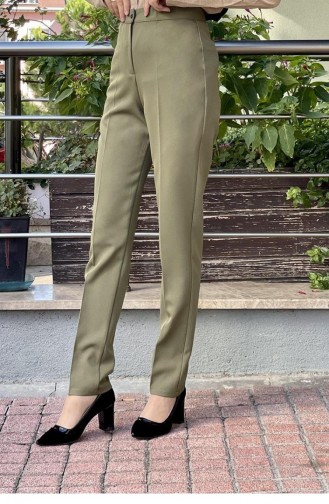 6151Nrs Straight Leg Trousers Khaki 5890