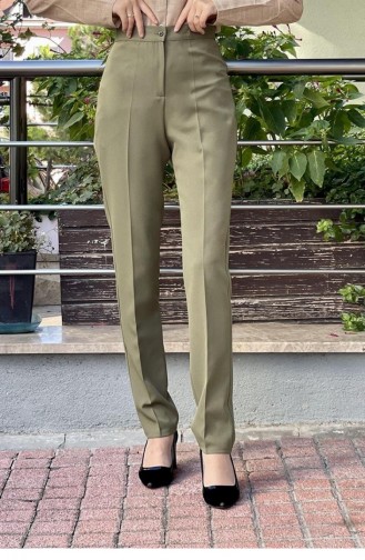 6151Nrs Straight Leg Trousers Khaki 5890