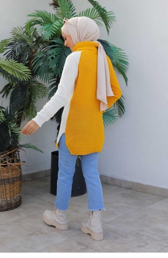 0023Mp Schildkröten-Strickpullover Gelb 5960