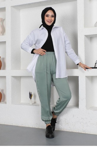 6152Nrs Pantalon Taille Et Jambe élastiques Vert 5991