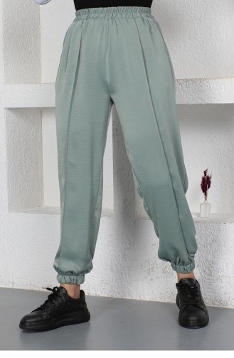 6152Nrs Pantalon Taille Et Jambe élastiques Vert 5991