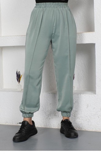 6152Nrs Pantalon Taille Et Jambe élastiques Vert 5991