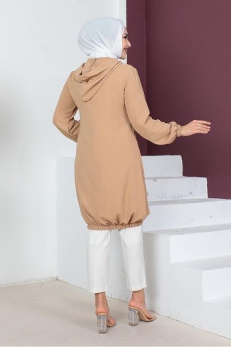 0052Mp Hijab-Tunika Mit Kapuze Braun 6090