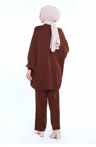 12442Klc Motif Knitwear Suit Brown 6120