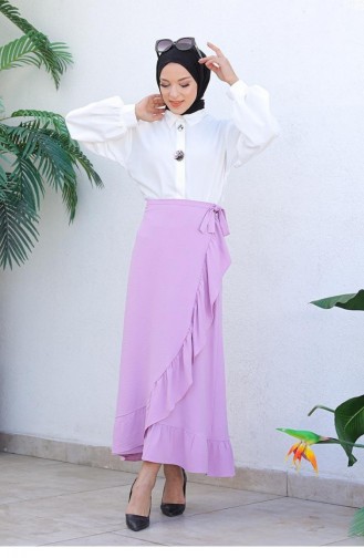 1523Tgm Frilly Design Skirt Lilac 6200