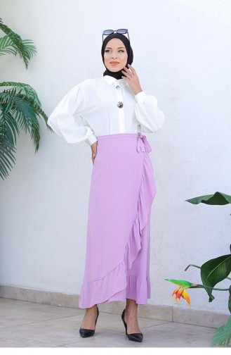 1523Tgm Frilly Design Skirt Lilac 6200