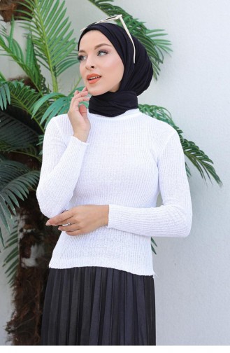 0024Mp Turtleneck Knitwear Sweater White 6202