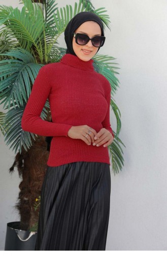 0024Mp Turtleneck Knitwear Sweater Claret Red 6203