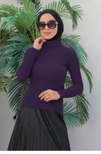 0024Mp Turtleneck Knitwear Sweater Purple 6205