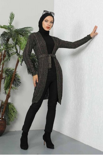 Belted Sweater Cardigan 0027-03 Anthracite 0027-03